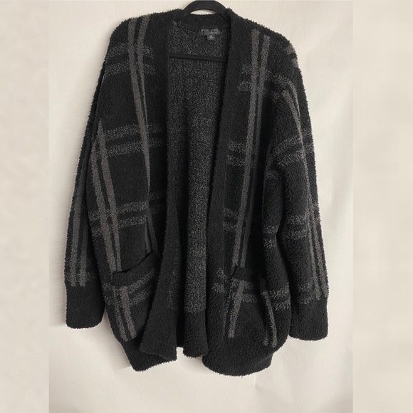 barefoot dreams windowpane cardigan